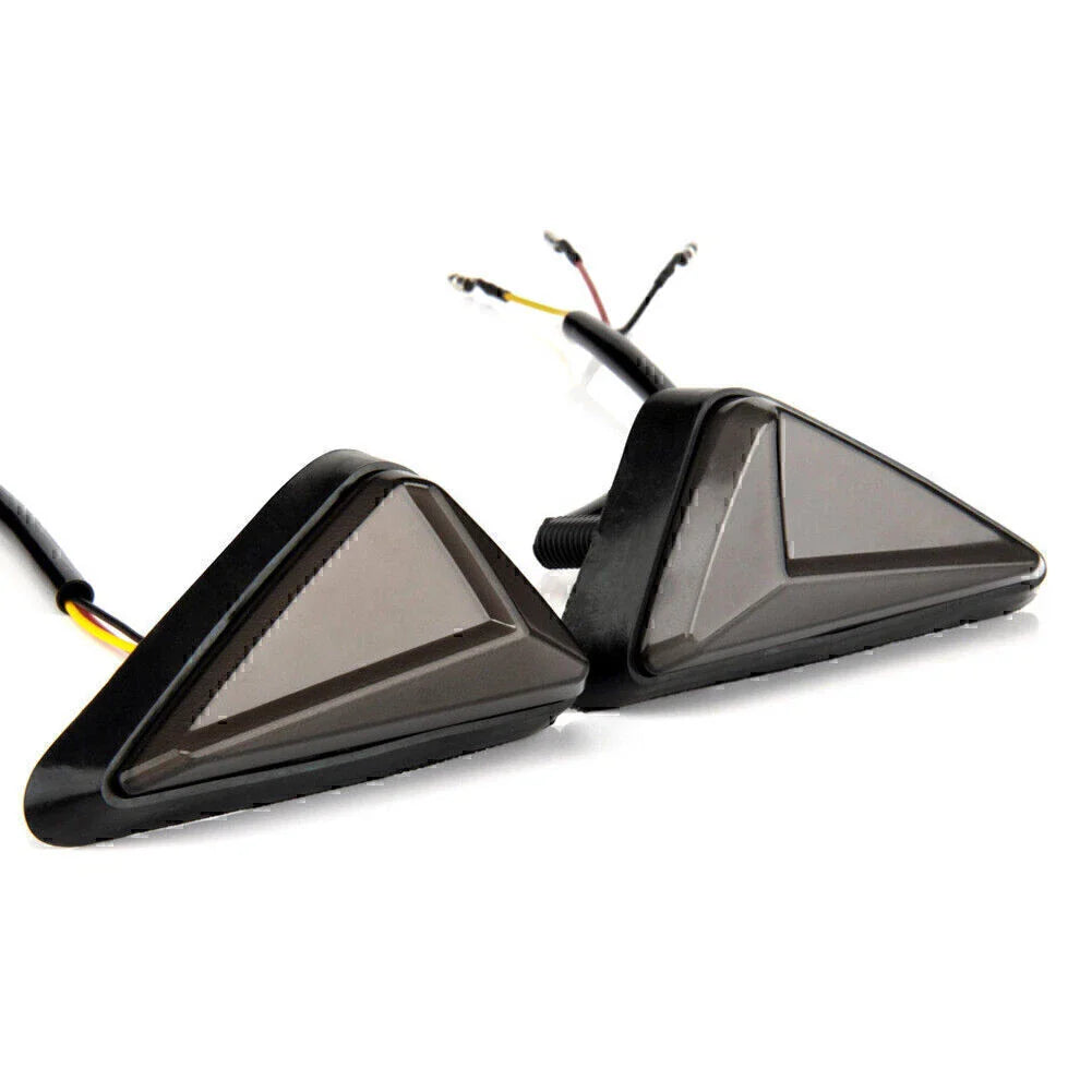 Amber Red Flush Mount LED Turn Signal Lights for Motorcycle