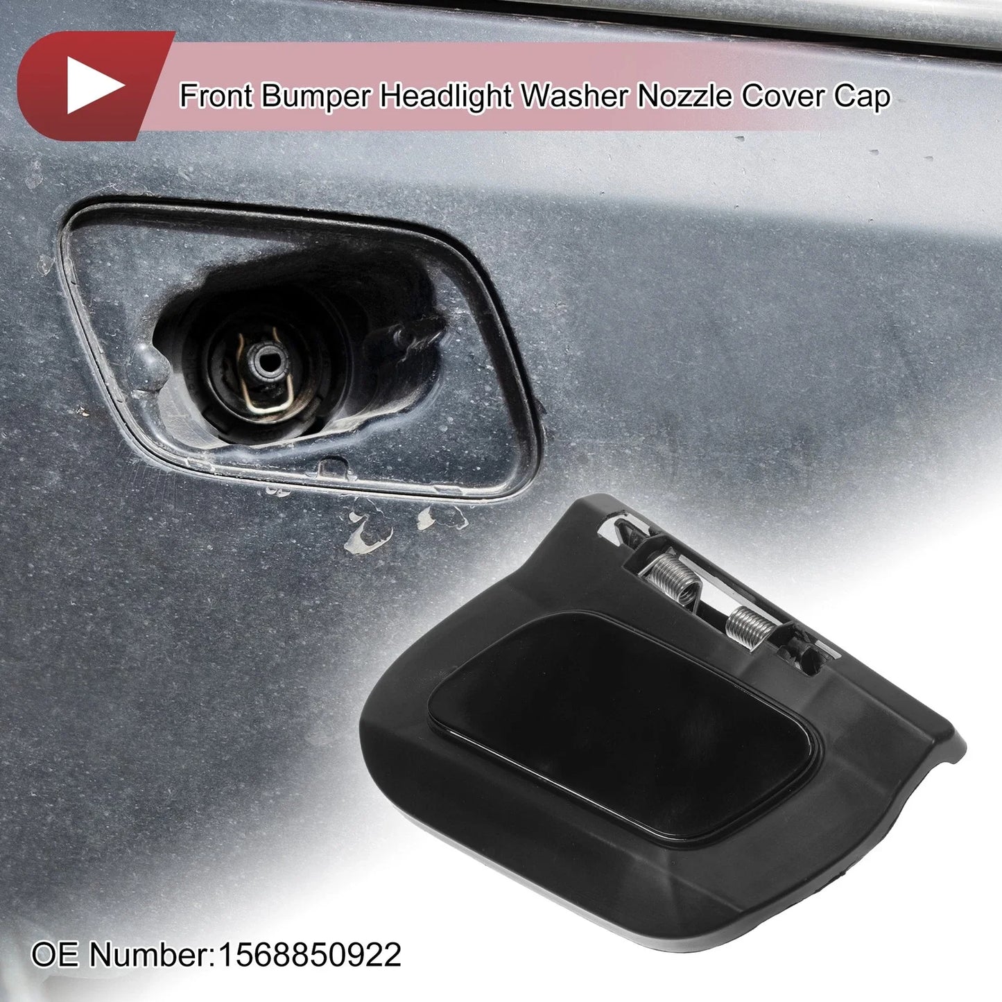 Front Left Washer Nozzle Cover for Mercedes-Benz GLA45 AMG (2015-2019) Black