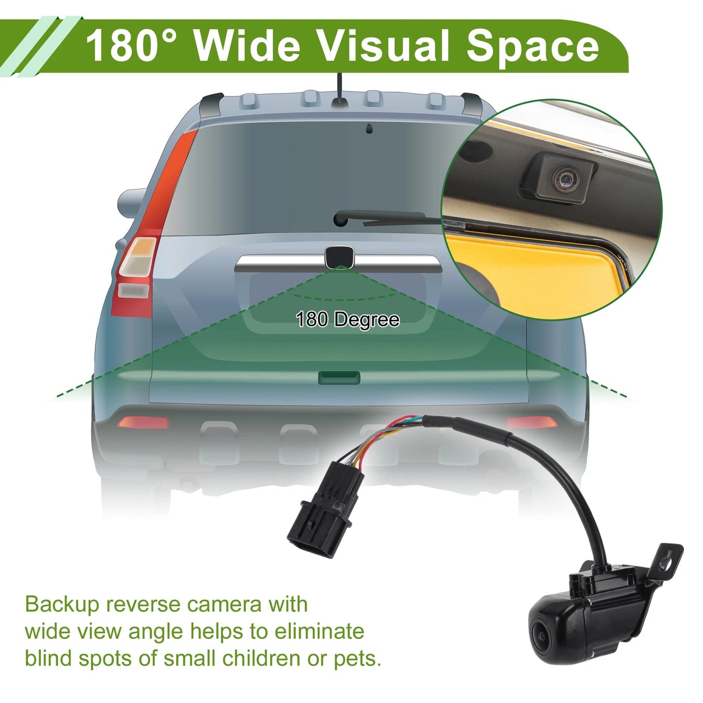 Rear View Camera for Hyundai Santa Fe (2013–2018) 120-180 Degree