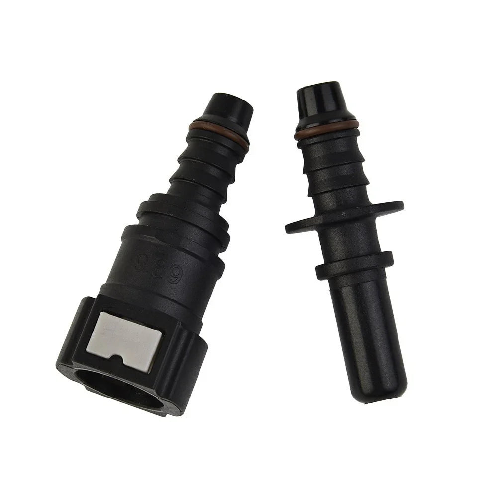 Fuel Line Hose Connector Black Nylon Pipe Connector Quick Release for Vehicle