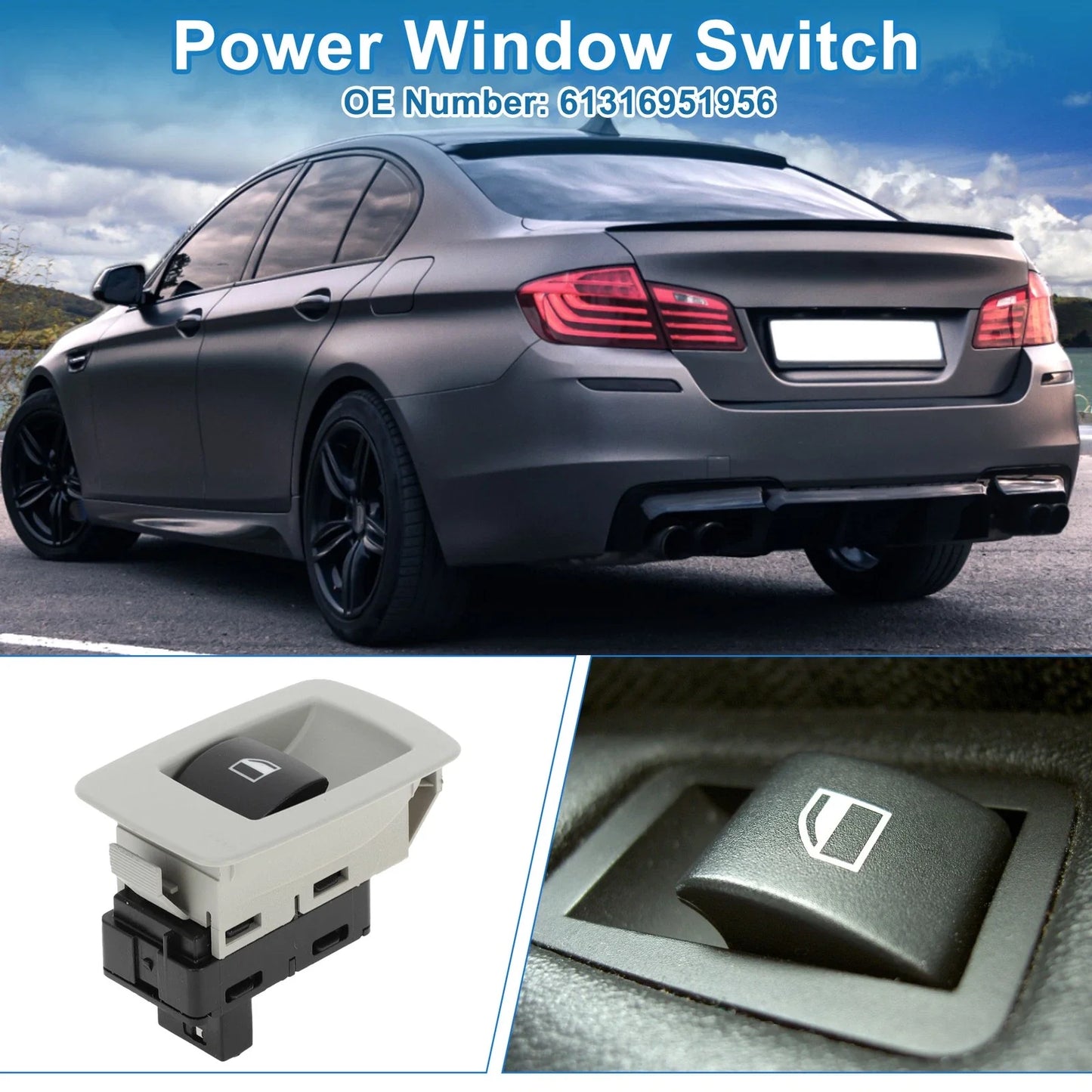 Power Window Switch for BMW 525i 2.5L L6 Gas (2004-2005)