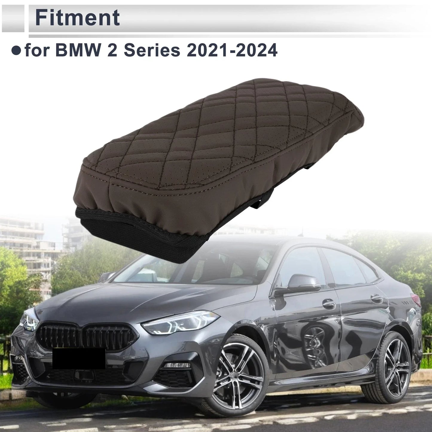 Center Console Cover for BMW 2 Series (2021-2024) Deep Brown 1 Pc