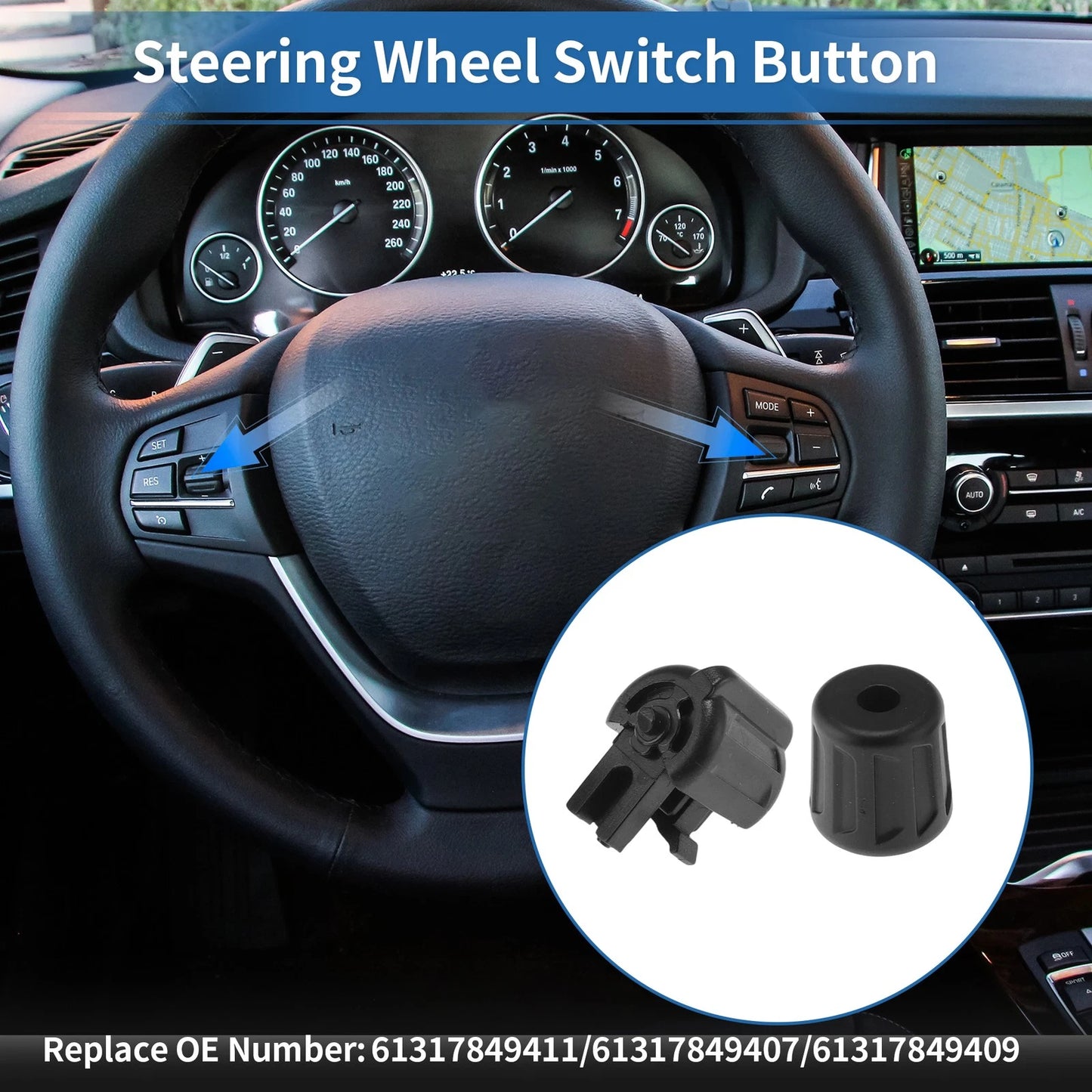 Steering Wheel Button for BMW F Series M Sport (No. 61317849411)