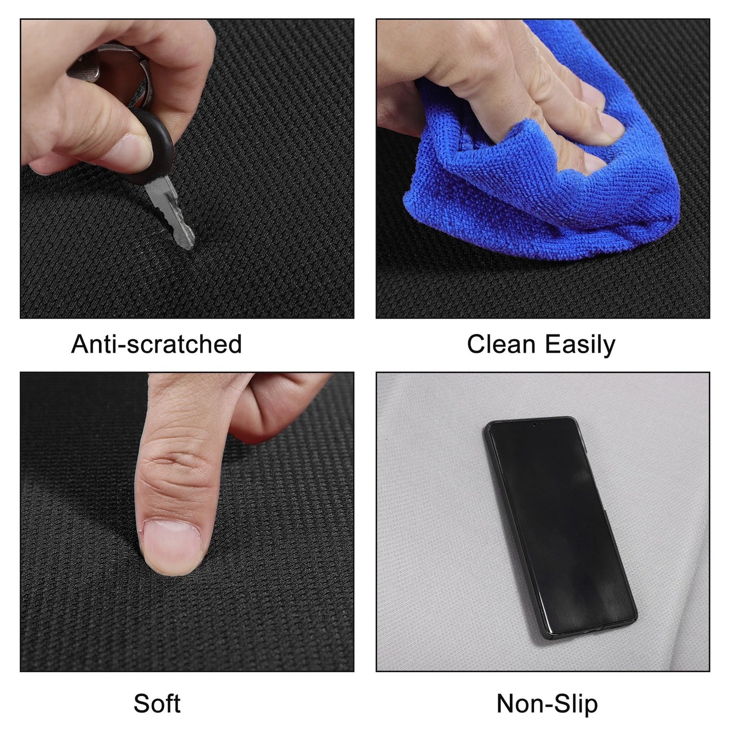 Seat Pad Cover for Universal Fit (Black Seaweed Fiber Latex)