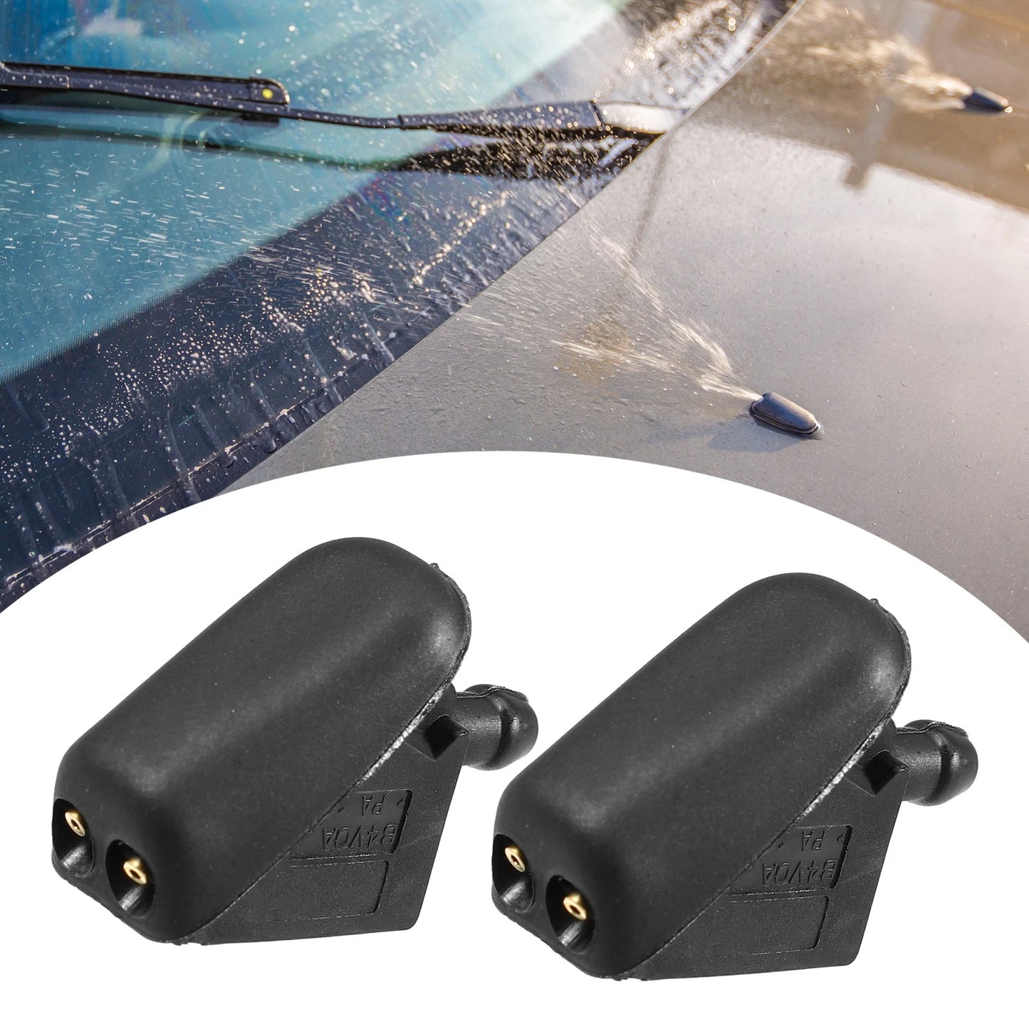 2X Front Windshield Wiper Washer Nozzle Spray Jet for Mini Cooper (2002–2021)