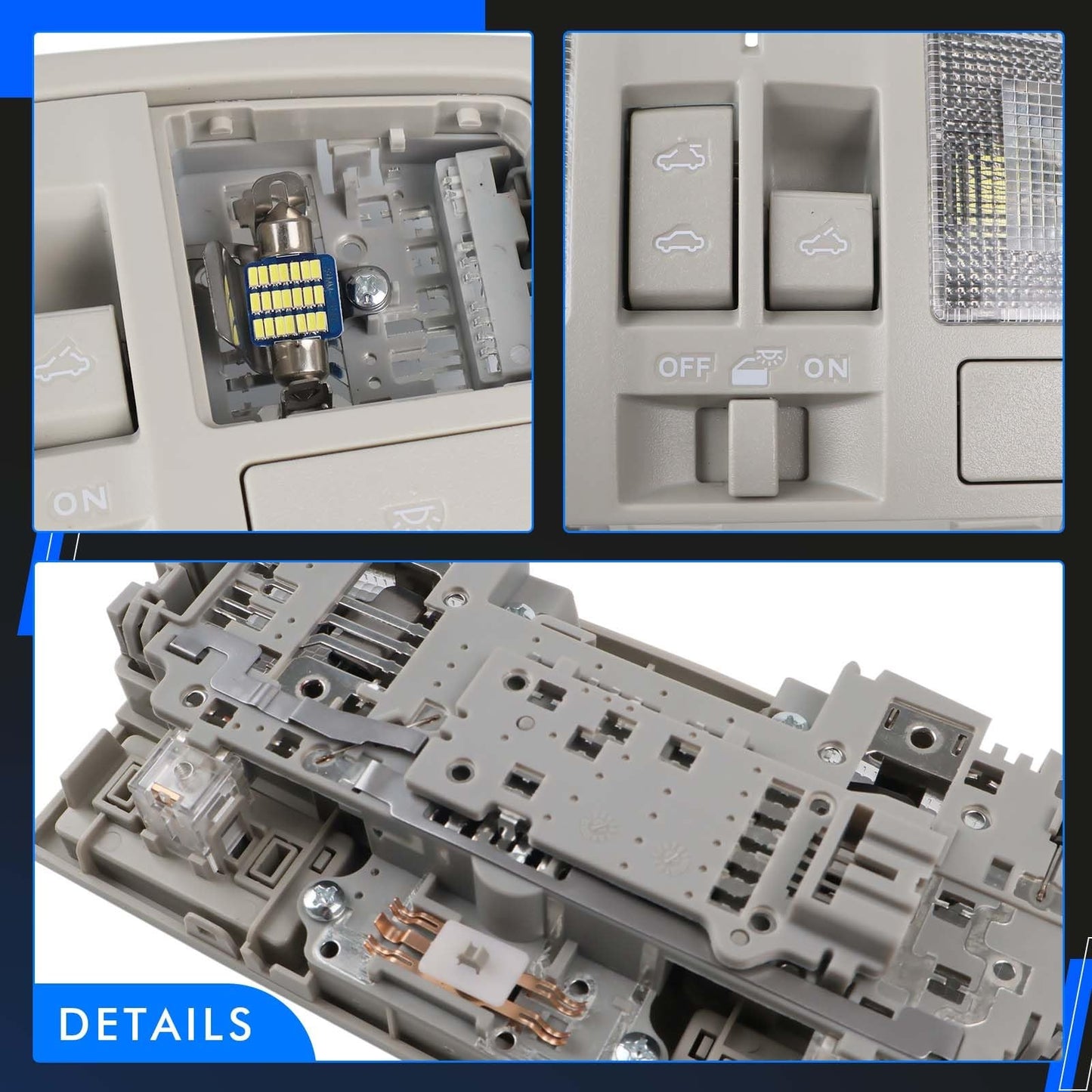 LED Overhead Console with Sunroof Switch for Mazda 3 (2010–2013)