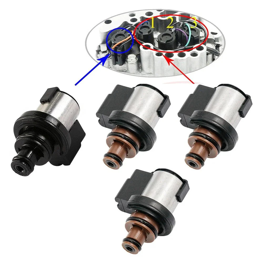 4 Pcs Torque Converter AWD Control & Lock-Up Solenoid for Subaru Forester, Impreza (2001-2023)