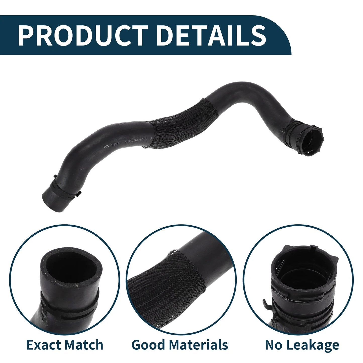 Radiator Hose for Land Rover Range Rover Sport (2013–2017) No.LR034635 Rubber