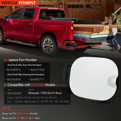 Fuel Tank Filler Pipe Housing with Cap for Chevy Silverado 1500 (2019–2020)