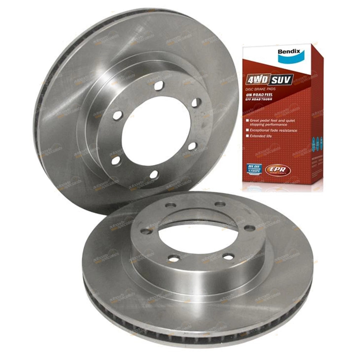 2 Front Disc Rotors + Brake Pads for Hilux GGN25 KUN26 (2010–2014)