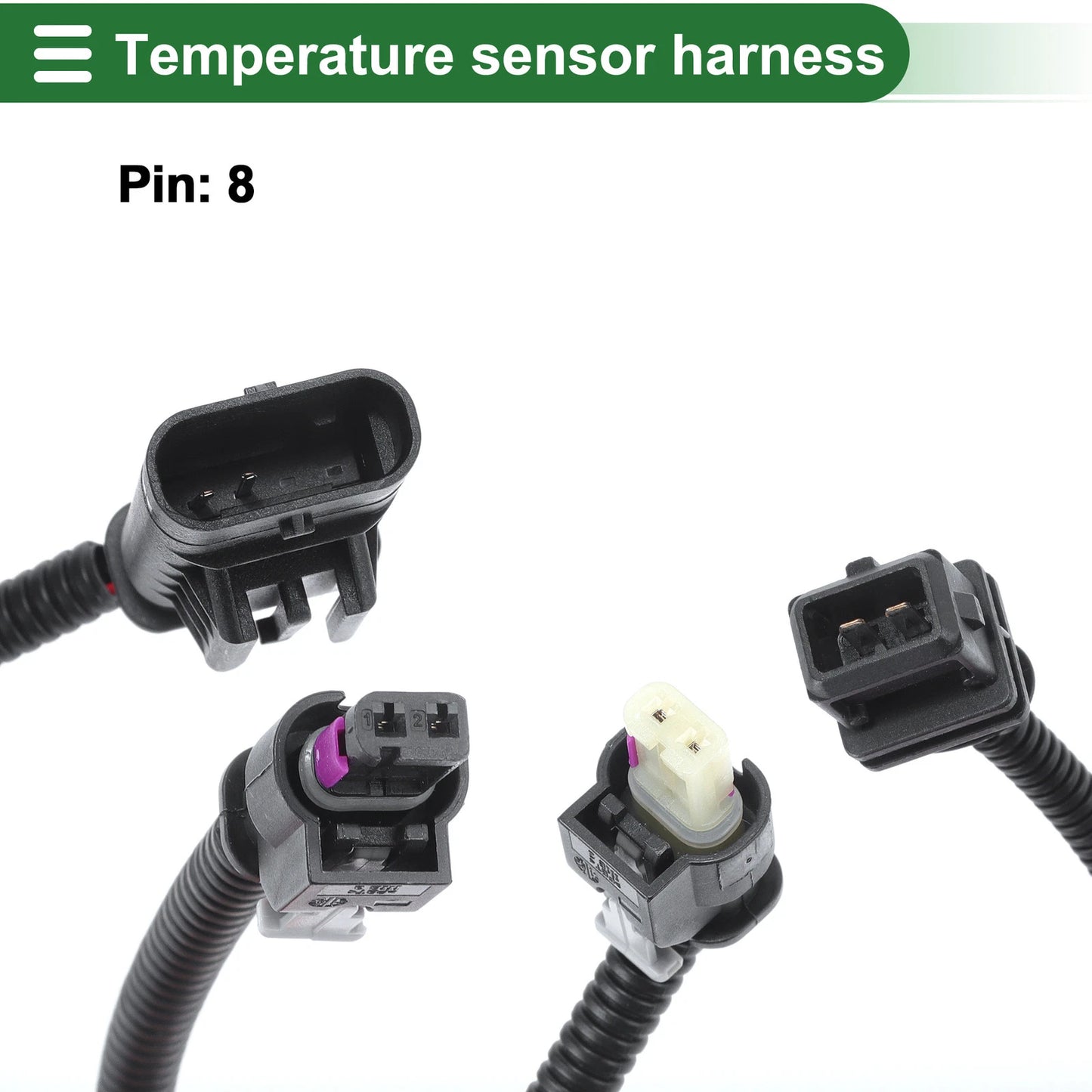 Set of 2 8 Pin Sensor Wiring Harnesses for MINI Cooper (2013) No.12518614952