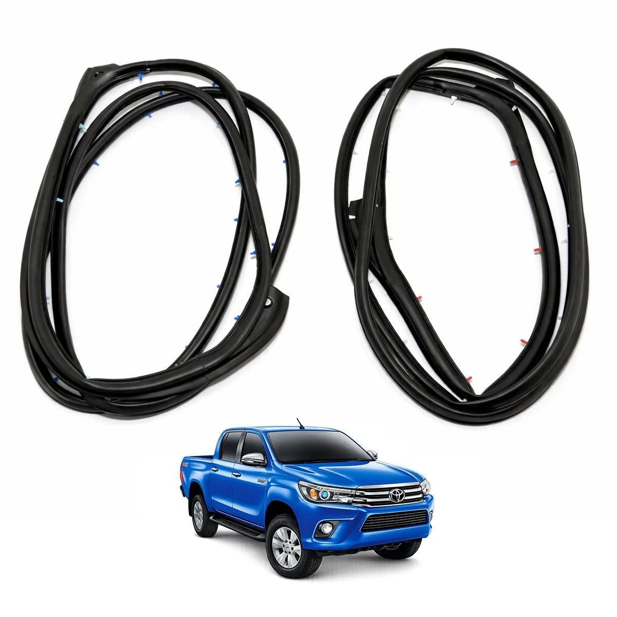 Rear Door Weatherstrips for Toyota Hilux Pickup Truck (2015–2025)