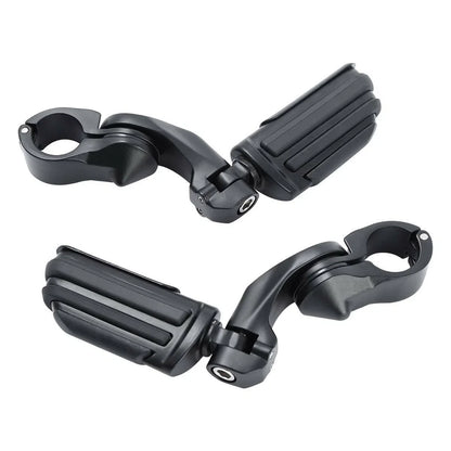 1-1/4" Short Angled Highway Bar Footpeg Mount for Harley Touring