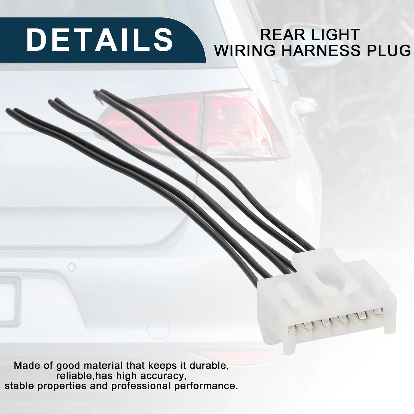 Rear Light Wiring Harness Plug for Citroen Nemo (2008–2015) Black