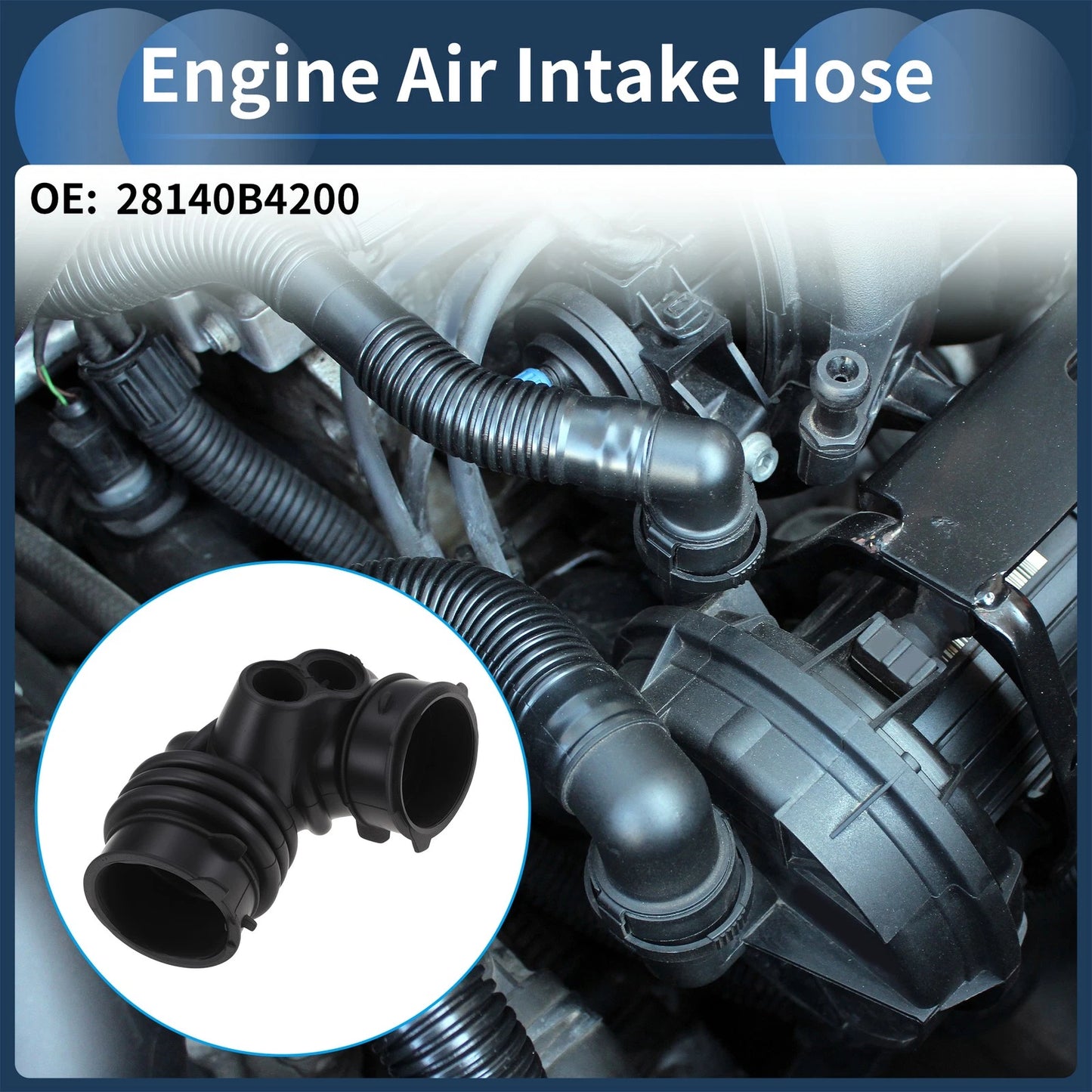 Engine Air Intake Hose for Hyundai Aura (2020–2023) No. 28140B4200