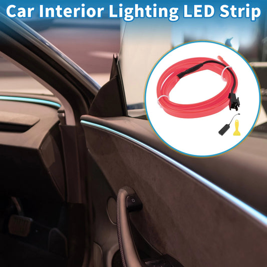 LED Strip Interior Decoration Lighting for Car (Battery Box 3V) Pink