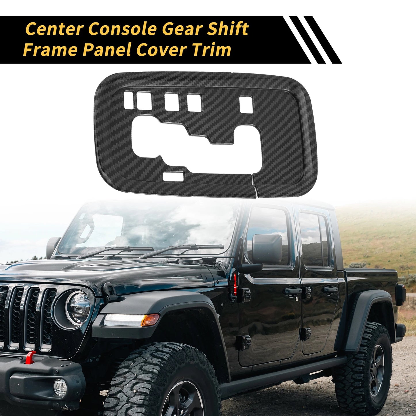 Center Console Gear Shift Frame Panel Cover for Jeep Wrangler JK (2007–2018)