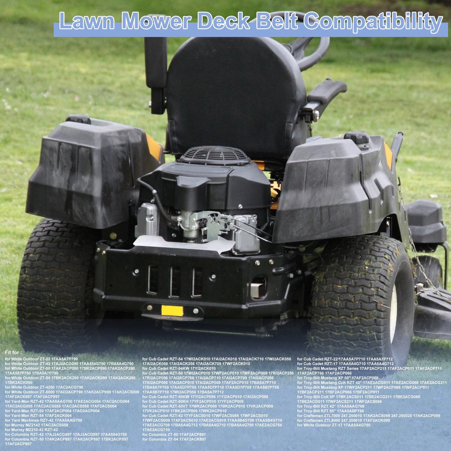 Lawn Mower Deck Belt for Cub Cadet RZT-54 (17WI2ACK010, 17AI2ACK010)
