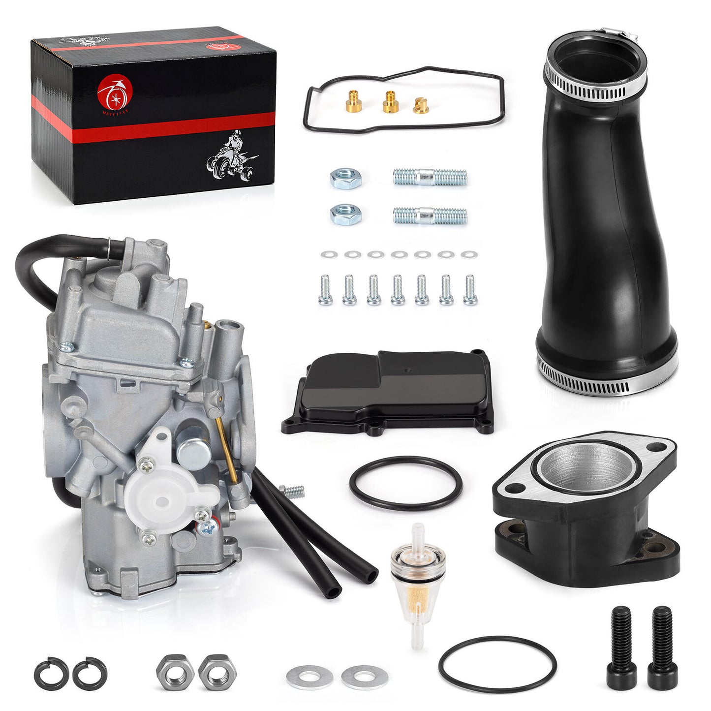 Carburetor and Intake Manifold Boot for Yamaha Warrior 350 (1987–2004)