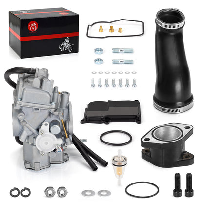 Carburetor and Intake Manifold Boot for Yamaha Warrior 350 (1987–2004)