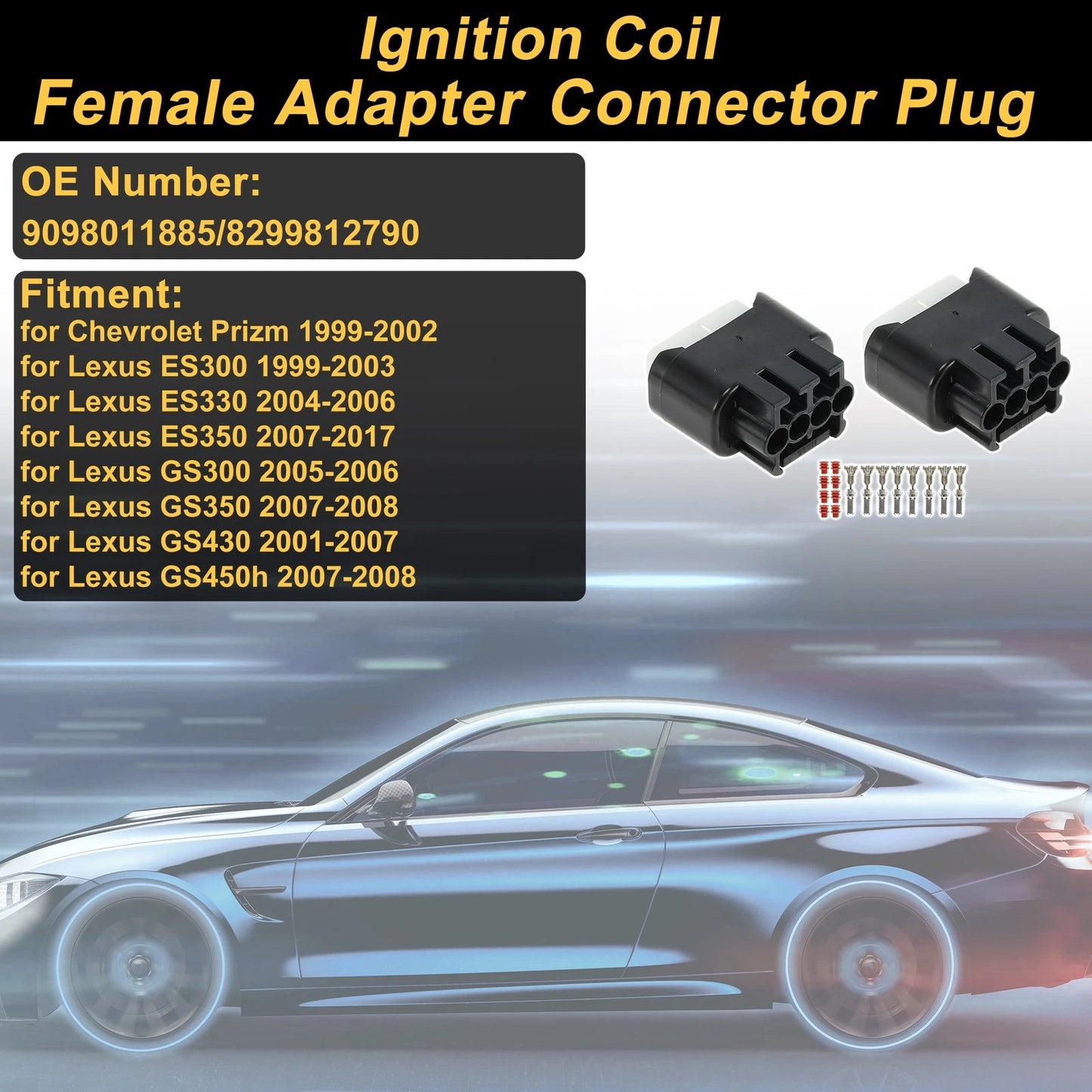 4 Pin Ignition Coil Connector Plug for Chevrolet Prizm (1999–2002)