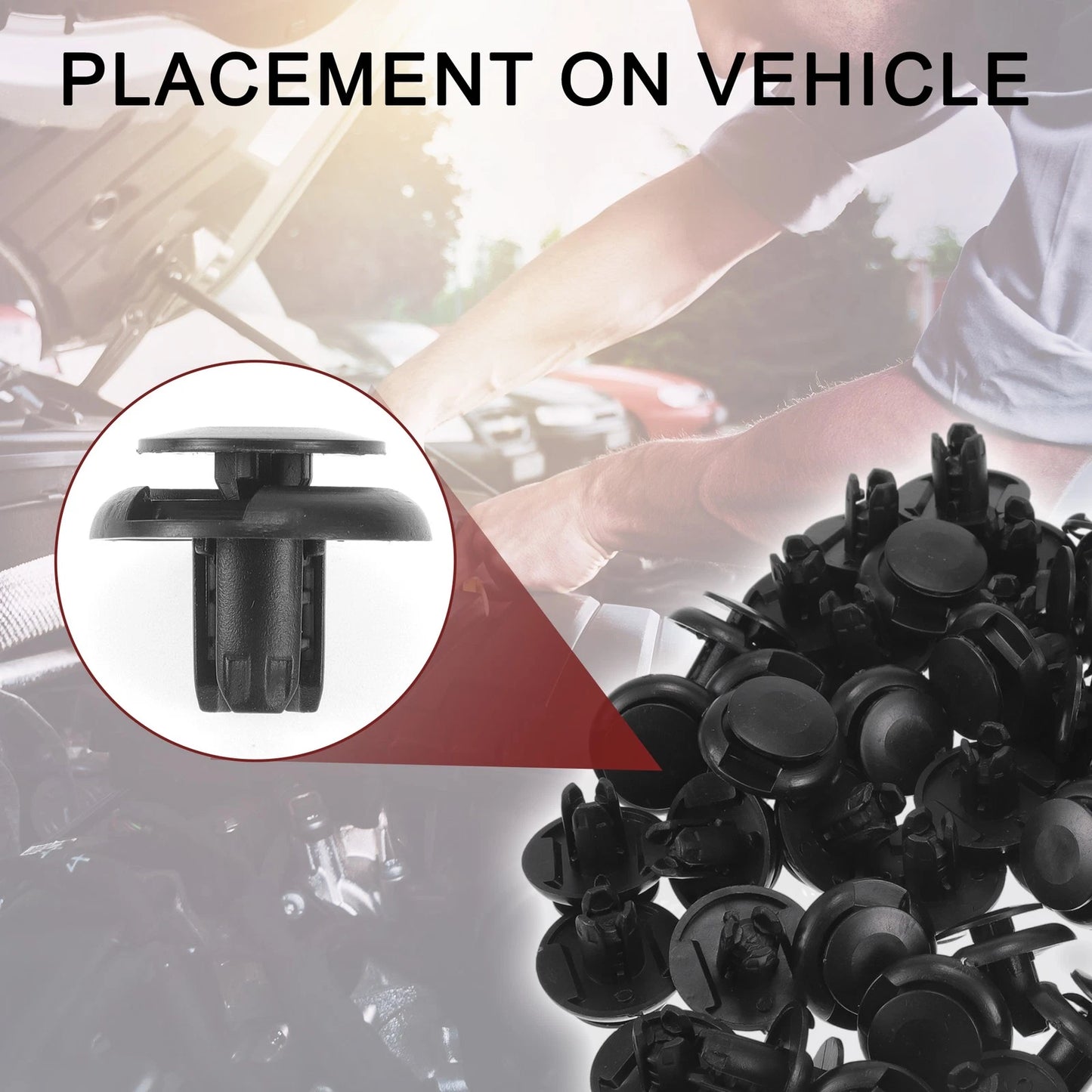 50 Pcs Front Fender Skirt Clip for Honda Civic (2013–2021) & Honda Fit (2015–2021)
