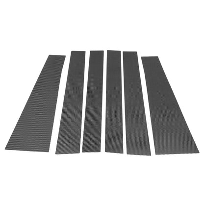 Set of 6 Door Pillar Window Trim for Toyota Sienna (2011–2020) Carbon Fiber