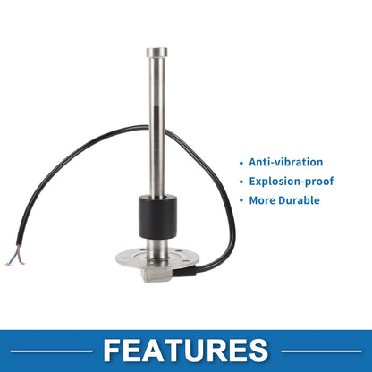 Fuel Sending Unit and Gauge Kit 240-33 Ohm for Boat Car Vehicle (165mm)