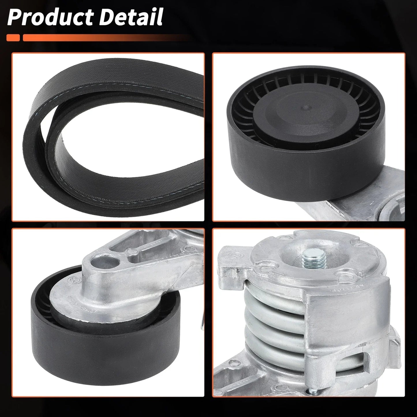 Kit Serpentine Belt Drive Tensioner Idler Pulley for BMW X3 X5 Z4 128i 325i
