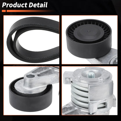 Kit Serpentine Belt Drive Tensioner Idler Pulley for BMW X3 X5 Z4 128i 325i