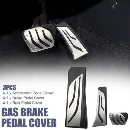 3 Pcs Accelerator & Brake Pedal Cover Set for BMW 1 2 3 4 Series (F20)