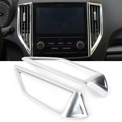 Front Middle Air Vent Trim Cover for Subaru Forester (2019–2020) Matte Silver LHD