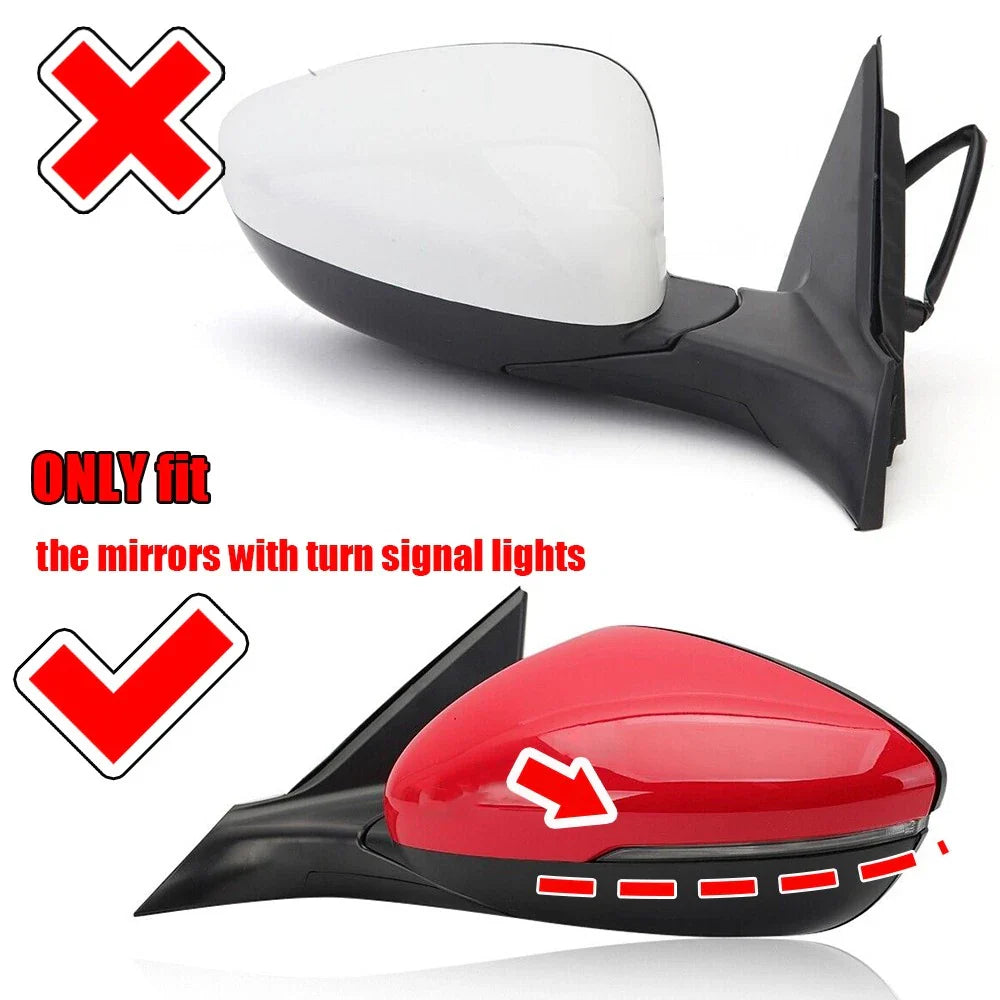 Pair Glossy Black Rearview Mirror Cover Cap Trim for Honda Accord (2018–2022)