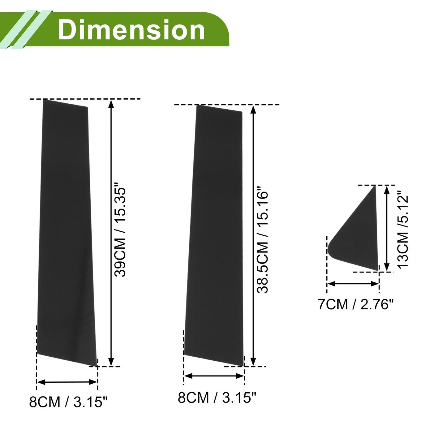 6 Pcs Black Pillar Window Trim for Chevy Trailblazer (2021-2024)