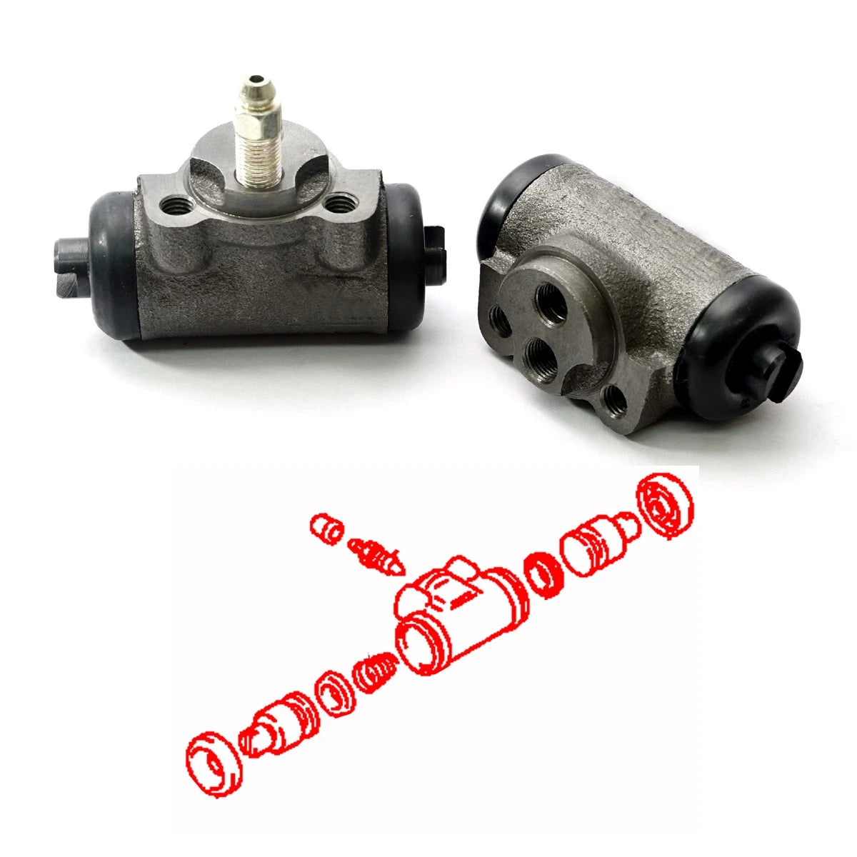 Set of 2 Wheel Brake Cylinders for Mitsubishi Triton L200 (2015–2016)