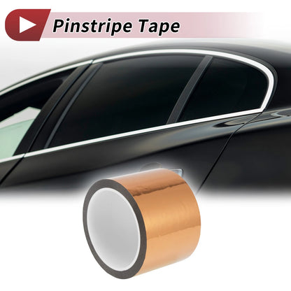 Pinstripe Tape 70mmx50m for Car Motorcycle Boat Champagne Gold Tone (1 Pcs)