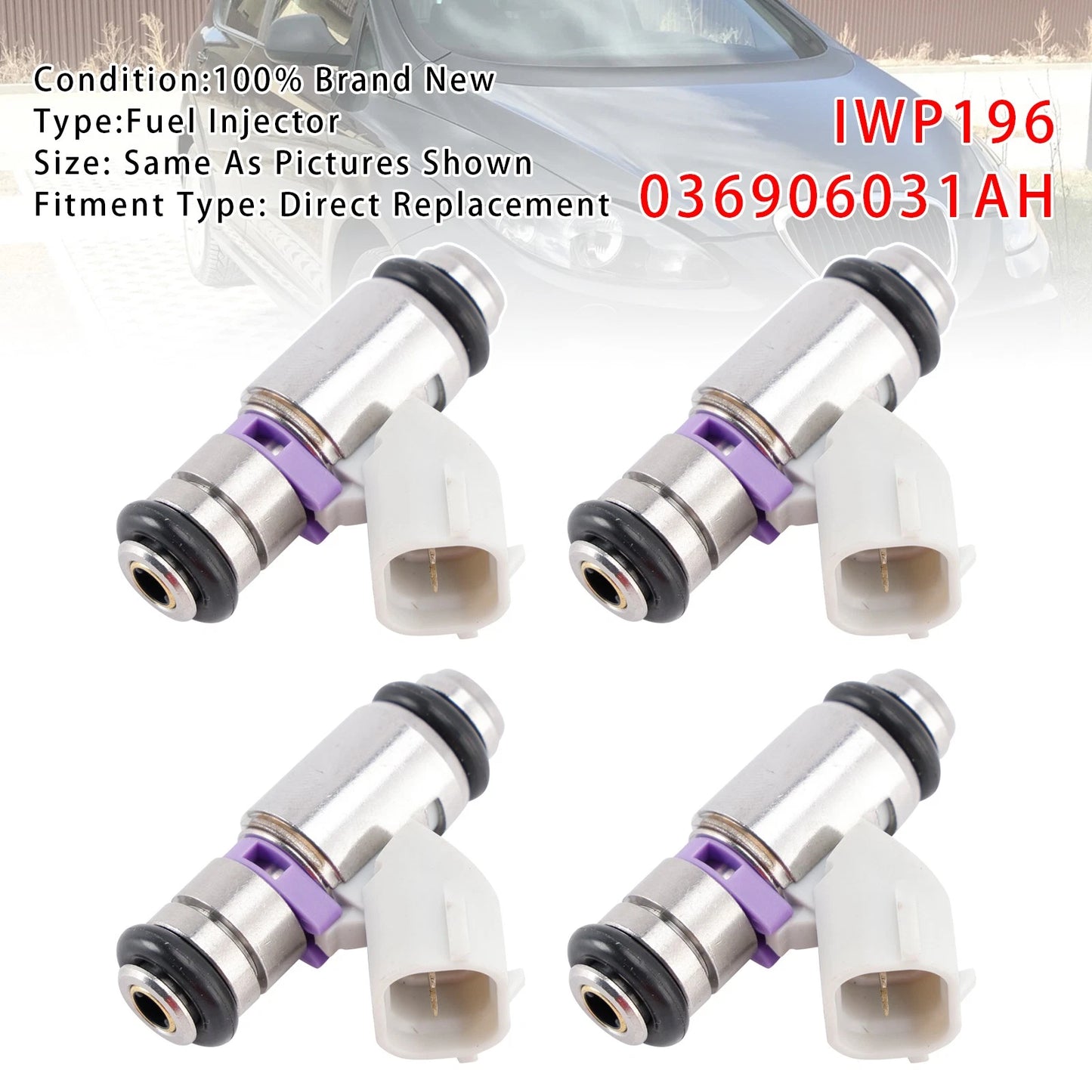 4X Fuel Injector for VW Golf, Polo, Seat Toledo, Skoda Fabia (IWP196)