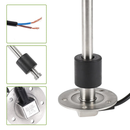 Fuel Sending Unit and Gauge Kit 0-190 Ohm for Boat Car Vehicle (0-190)