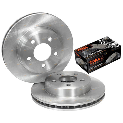 2 Front Brake Rotors + Disc Pads for Falcon AU (2000–2002)