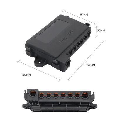 7 Way Fuse Box Power Distribution Assembly for Car (1 in 7 Out)