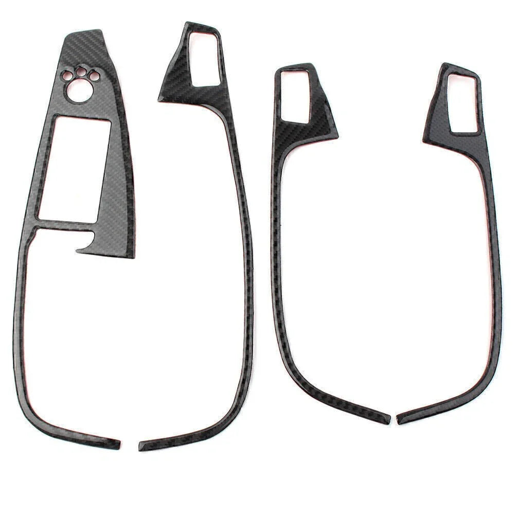 4 x RHD Carbon Window Switch Button Covers for Audi Q5 (2009-2017)