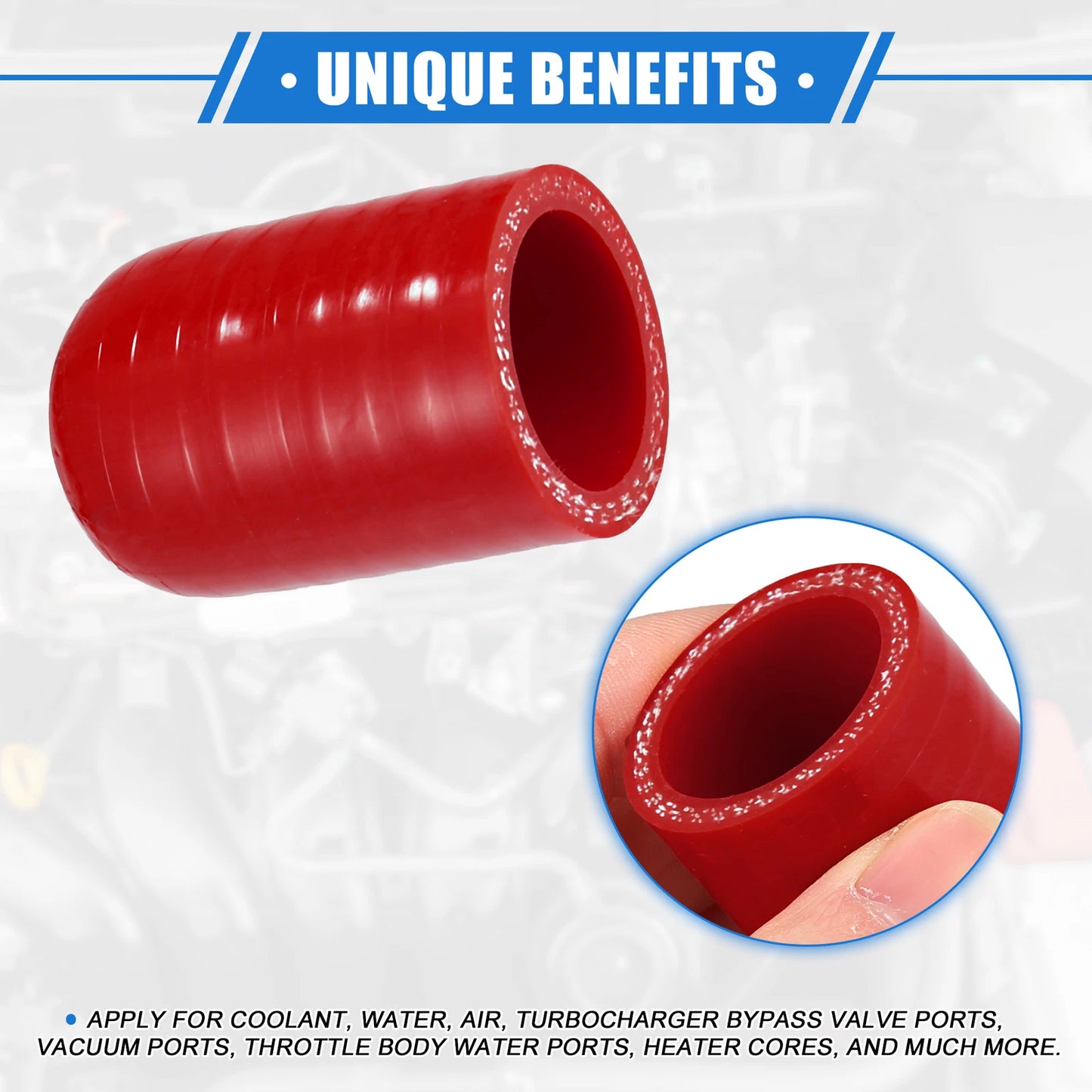 Reinforced Silicone Coolant Cap Kit for Turbo Bypass Valve (0.98" ID)
