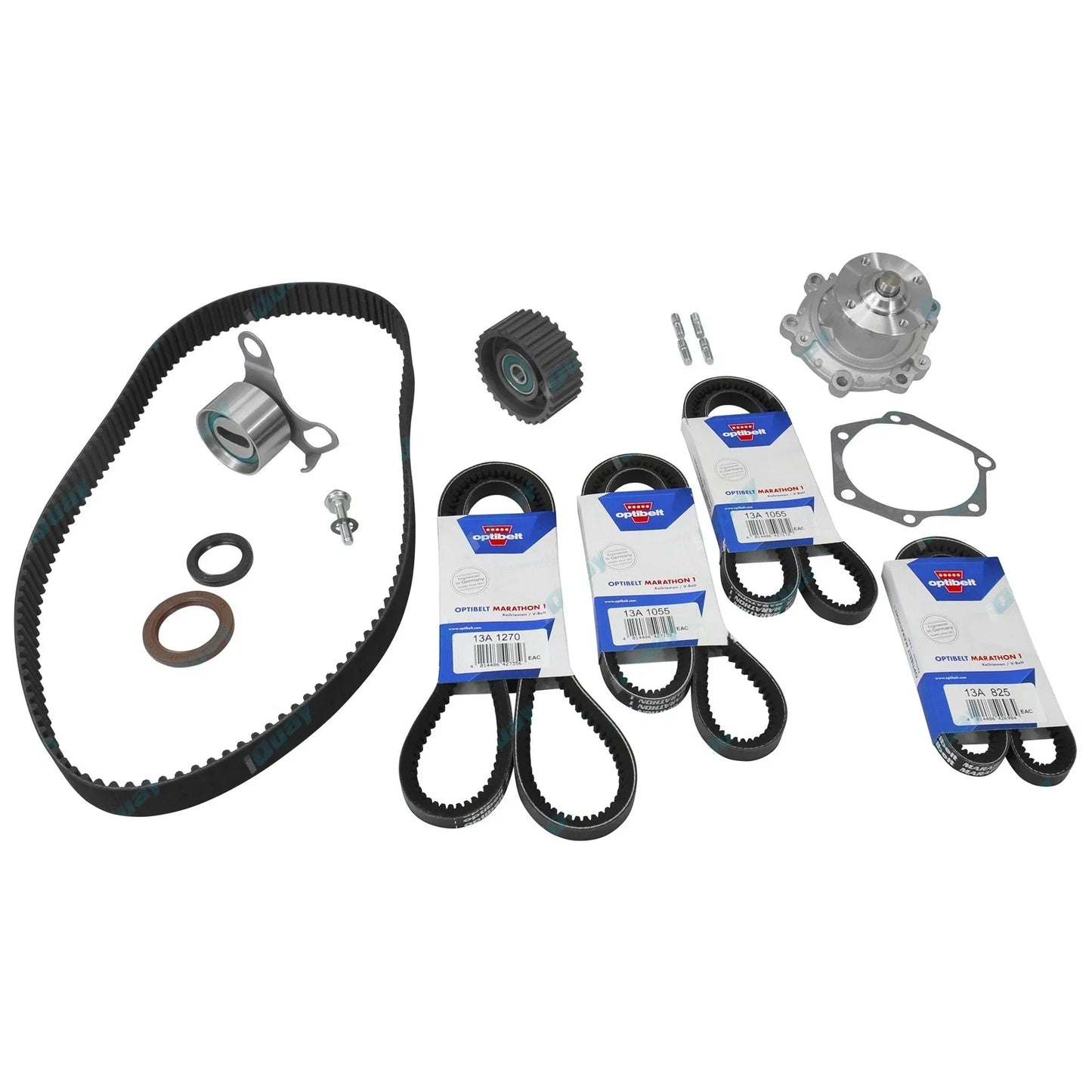 Water Pump, Timing + Fan Belt Kit for Hilux LN106 LN111 LN130 LN86 3L 88~97