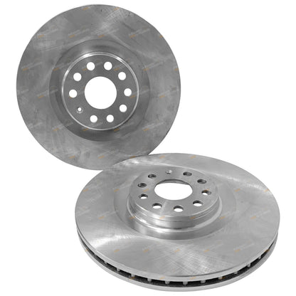 2X Front Disc Brake Rotors for Audi A3 (2008–2010) 345mm