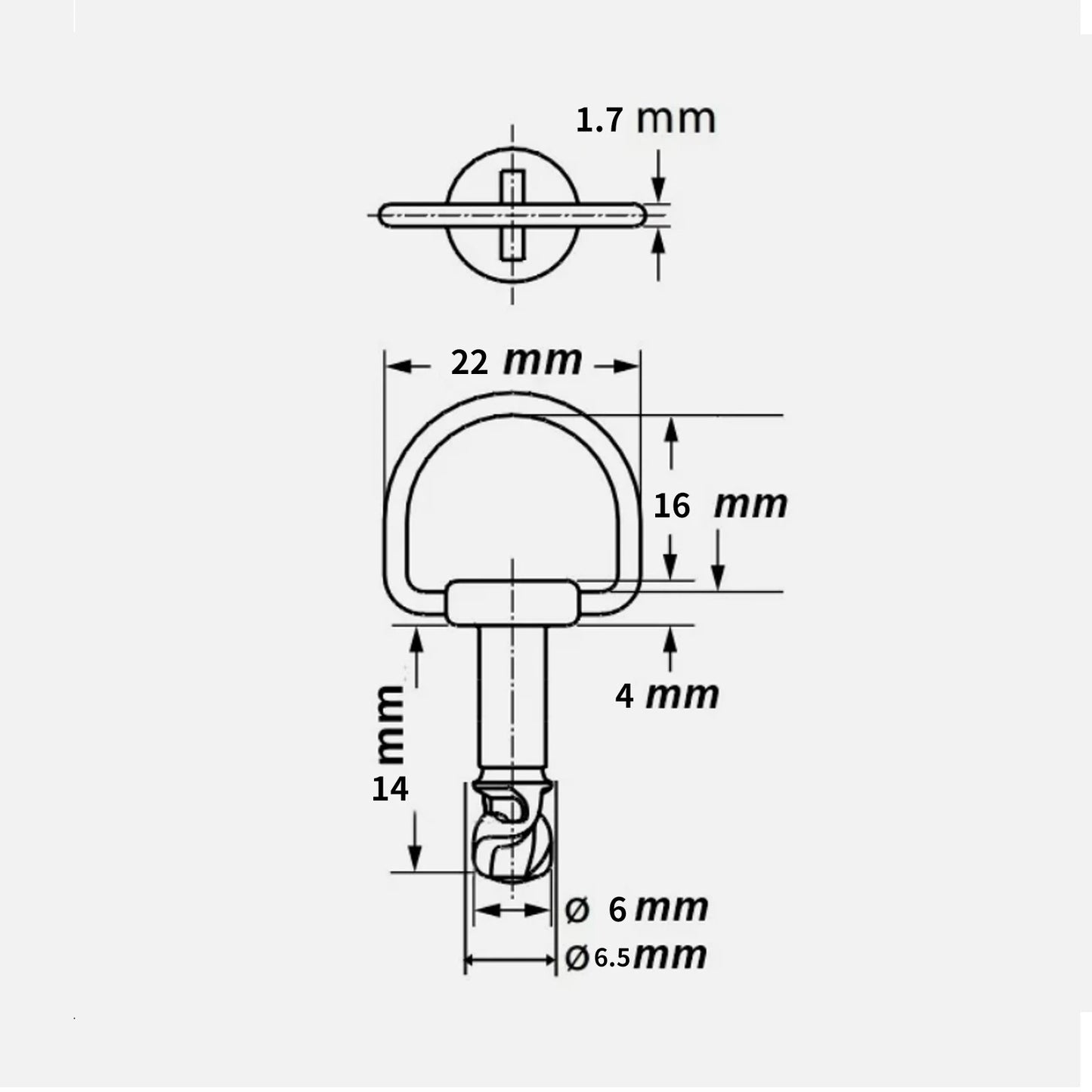 5X Silver Fairing Quick Fix Screw for 14mm Track Bikes (All Years)