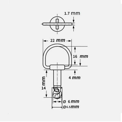5X Silver Fairing Quick Fix Screw for 14mm Track Bikes (All Years)
