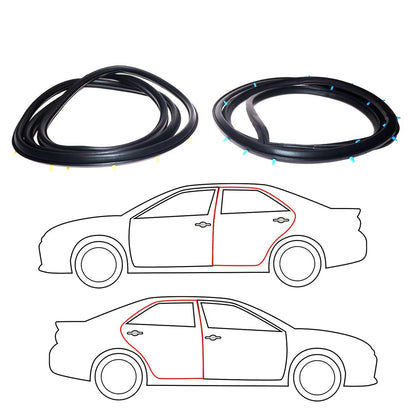 Rear Door Weatherstrip Seal for Datsun Sunny 4-Door (B310, 210, 120Y, 130Y, 140Y, 150Y)