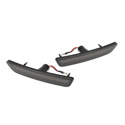 Yellow LED Front Black Side Marker Lights for Ford Mustang (2010-2014)