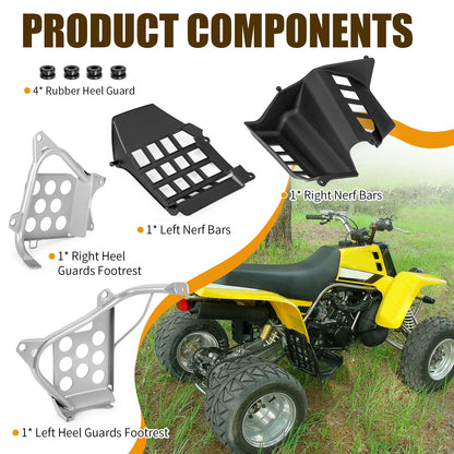 Silver Heel Guards for Yamaha Banshee 350 (1990–2006)