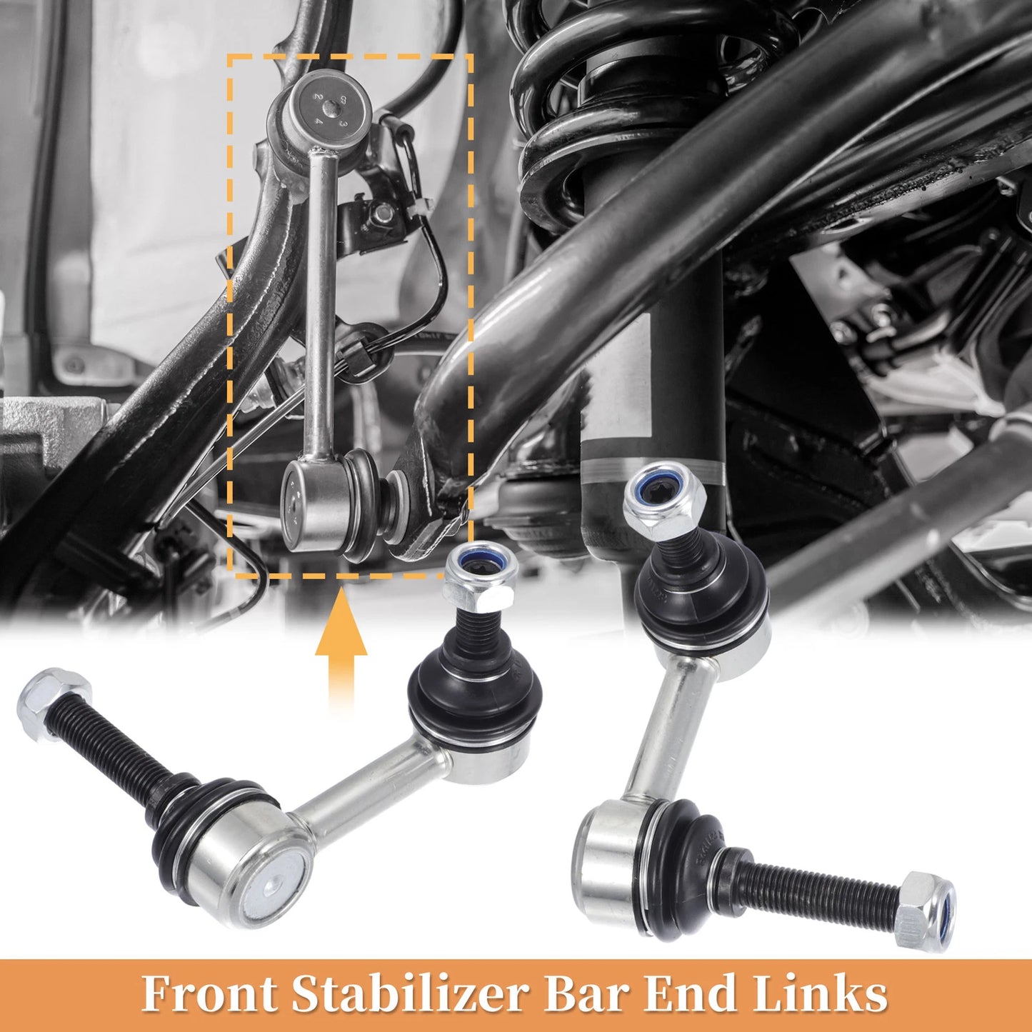 2pcs Front Stabilizer Sway Bar Link for Lexus LS460 LS600h (2007–2016)